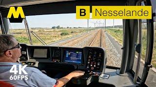 4K Metro Cabview |  Line B to Nesselande |  Rotterdam | Bombardier Flexity Swift HSG3