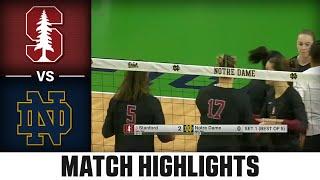 Stanford vs. Notre Dame Match Highlights | 2024 ACC Volleyball