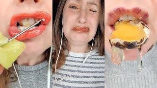 SATISFYING LIPS FUNNY MUKBANG FOOD EATING BLOOPERS (NOT ASMR)