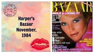 HARPER'S BAZAAR, November, 1984. Листаем старый журнал. Vintage magazine.