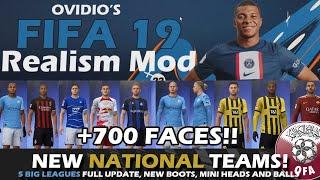 FIFA 19 | 700+ NEW FACES | 500+ PLAYERS CREATED│NEW TEAMS│NEW BOOTS│ OVIDIO's REALISM MOD