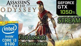 Assassin's Creed Odyssey - GTX 1050 ti - i3 8100 - First look at performance - Benchmark PC