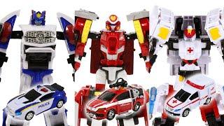 HelloCarBot New PentaStormX Returns Dandy Ace Fron Rescue Police Ambulance Vehicles Transformation