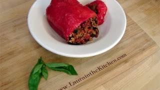 Vegetarian Stuffed Peppers Recipe - by Laura Vitale - Laura in the Kitchen Episode 91