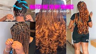 𝗪𝗮𝘁𝗰𝗵 𝗠𝗲 𝗗𝗼 French Curls Braids On MySelf  | Knotless Braids |