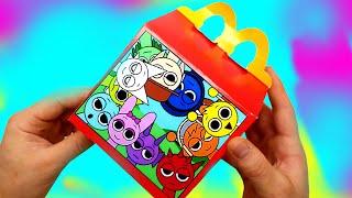 Sprunki Box Surprise happy meal Collection Unboxing ASMR no talking Mystery box