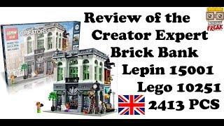 Review Brick Bank - Lepin 15001 - Lego 10251 English