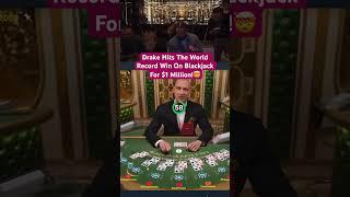 Drake Hits The World Record Win On Blackjack For $1 Million! #drake #blackjack #casino #maxwin