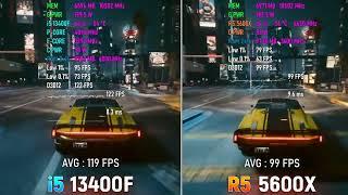 Core i5 13400F vs Ryzen 5 5600X - Gameplay Hd Test