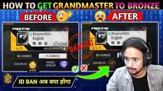 Good News  & Bad News  || All Free Fire Youtuber I'd Ban || How To Get Grandmaster to Bronze