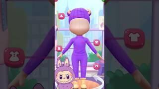 Labubu Makeover by My Talking 2 #cosplay #mytalkingangela2 #shorts #labubu