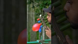 DIY Bamboo Creations with Black Tree and 4 Clour Balloone Slingshots #Bambooart #Slingshots #Bamboo
