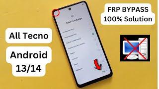 All Tecno Android 13/14 FRP Bypass/Unlock Without Pc 2024 - No Xshare - No Activity Launcher Method