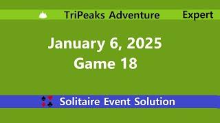 TriPeaks Adventure Game #18 | January 6, 2025 Event | Expert