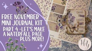 Free November Mini Journal Kit | Part 4 - Making a Waterfall Page and Other Gratitude Journaling