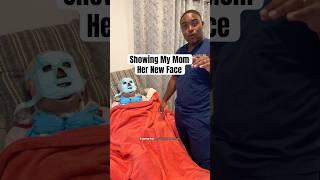 Mother Reacts to Her New Face After Surgery  Son Gives Her a New Face