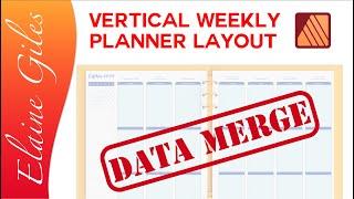 Data Merge a Vertical Weekly Layout in Affinity Publisher