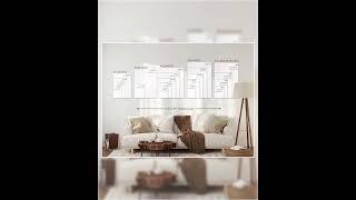 6 Set Leaves Wall Art Prints Fall Wall Decor Set Thanksgiving Digital Download Trendy Wall Deco V...