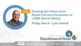 Passing the Value of an Excel Cell as a Parameter to a SQL Server Query