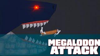 Megalodon ATTACKS EVERYTHING in People Playground