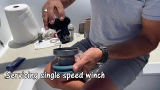 Servicing Lewmar #6 single speed winch