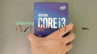 Unboxing 10th Gen Intel i3 10100F LGA 1200 CHEAP Budget processor low end CPU PC with cooler