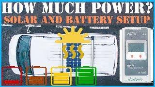 How much Power | VanLife Solar Panel and Battery SETUP on a VW Campervan