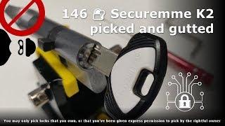 146  Securemme K2 (with knob design flaw) picked and gutted