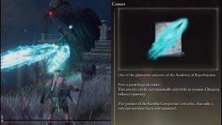 Elden Ring Comet Damage Testing with 99 Int, Lusat's +10 Spell Demonstration NG+