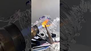 flowers blooming on the ribs. glass bong manufacturer
