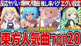 【ゆっくり解説】最新！東方人気投票『曲人気ランキング』TOP20解説！原曲の裏設定・原作者ZUN氏のコメント海外の反応も紹介！