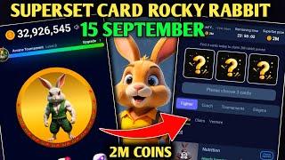 15 SEPTEMBER SUPERSET ROCKY RABBIT | ROCKY RABBIT SUPERSET TODAY | SUPERSET CARD ROCKY RABBIT