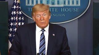 President Trump says the US is praying for Boris Johnson after he was hospitalised over coronavirus