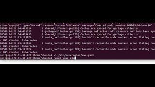 Fixing kubernetes - couldn't reconcile node routes:error listing routes: unable to find route table