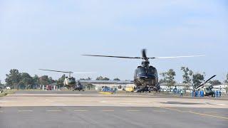 Bell 212 & 412 Helicopter Formation Getting Airborne For Independence Day Flypast 2024