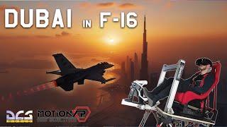 6DOF motion Simulator | DCS Bumble Jet fighter in Dubaï skycrapers