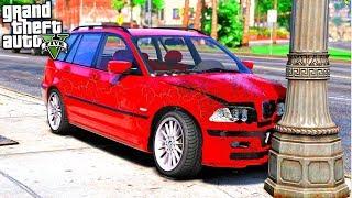 БИТВА ЛОХОВ В GTA 5 - ТАЧКА РАЗБИЛАСЬ О СТОЛБ? Я УГНАЛ BMW УНИВЕРСАЛ! ГАРВИН