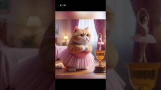 The fat former cat dancer was a slim beautiful  young woman ️ #viral #cute #cat #shorts #trending