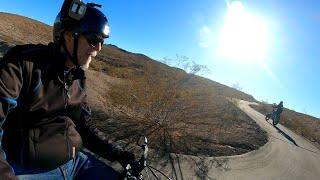 01-06-25 Michael & Cameron Ebikes River Mountains Loop Trail on the winding hills in Henderson NV.