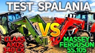  Massey Ferguson 5s.105 vs Claas Axos 340 CX  Plow combustion test 