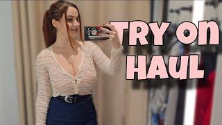 [4K] Transparent Try On Haul | Sport Outfit | Get Ready With Riya violet (2024)