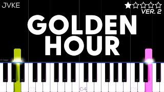 JVKE - golden hour | EASY Piano Tutorial