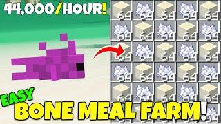 BEST NEW Bone Meal Fish Farm Tutorial! 44k/Hour! Minecraft Bedrock Edition Tutorial