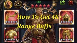 Evony TKR---  How to get 4000+ Range Buffs ?