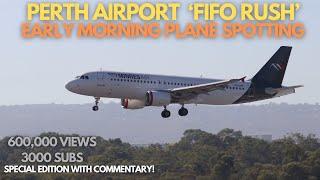 Perth Airport Early Morning RNW 03 Plane Spotting with LIVE COMMENTARY! [3000 subscriber special]