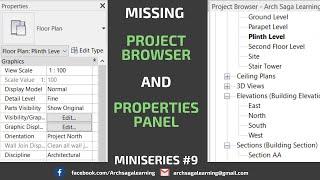 Project Browser and Properties Panel Missing / Gone | Revit Tutorial in English | Mini-Series #9