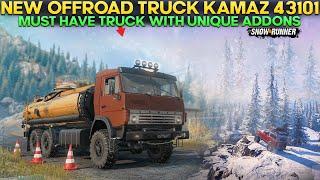 NewTruck Kamaz 43101 in SnowRunner Must Have Offroad Truck With Unique Add-ons