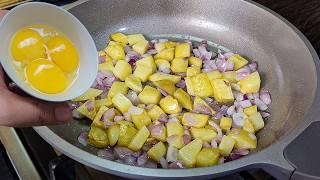 The Best Breakfast with Potato and onion! Easy & Delicious One-Pan Recipe