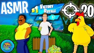 ASMR Gaming  Fortnite King of the Hill Win Relaxing Gum Chewing  Controller Sounds + Whispering 