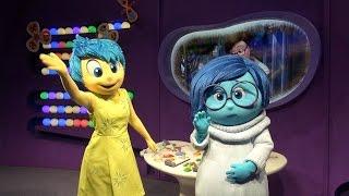 Joy and Sadness From Pixar "Inside Out" Debut at Epcot - Meet & Greet at Character Spot